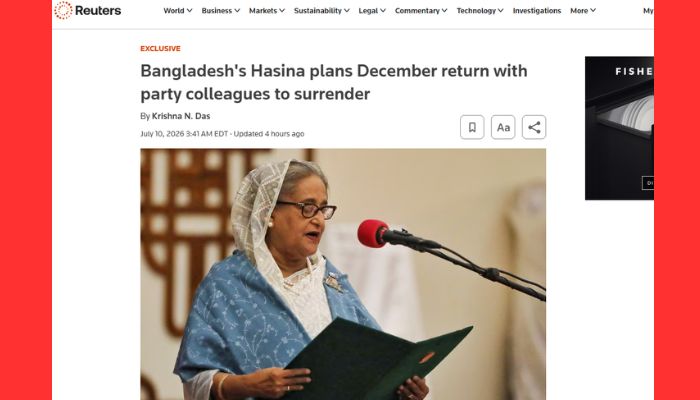 ডিসেম্বরে দেশে ফিরে আত্মসমর্পণের পরিকল্পনা শেখ হাসিনার