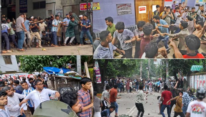 রোকেয়ায় মার খেলেও ঢাকায় শিবিরকে ব্যাপক পেটালো ছাত্রদল