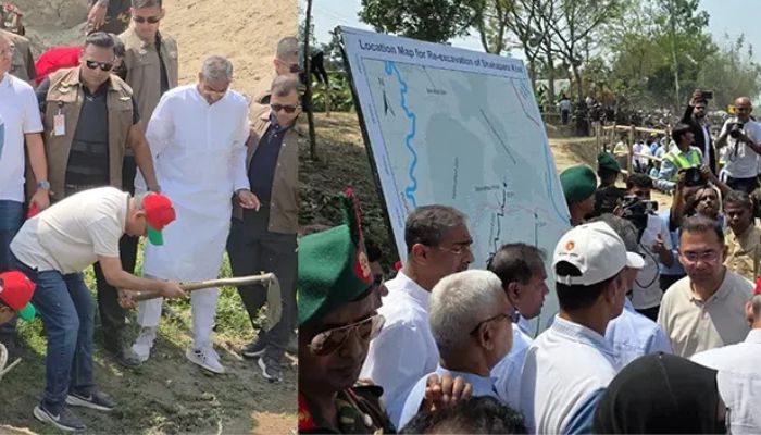 দিনাজপুর থেকেই খাল খনন শুরু করলেন তারেক রহমান