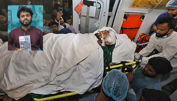 উন্নত চিকিৎসার জন্য গুলিবিদ্ধ ওসমান হাদিকে পাঠানো হলো সিঙ্গাপুরে