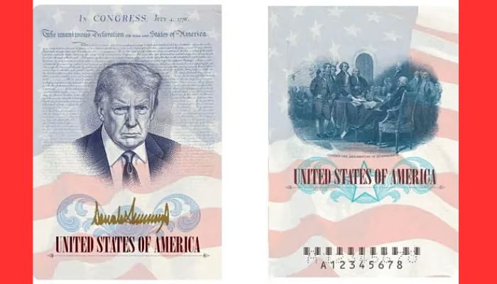 ডোনাল্ড ট্রাম্পের ছবিযুক্ত যুক্তরাষ্ট্রের নতুন পাসপোর্ট আসছে