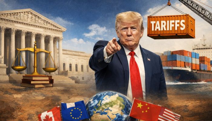 ঢালাও শুল্ক ১০ থেকে বাড়িয়ে ১৫ শতাংশ করার ঘোষণা ট্রাম্পের